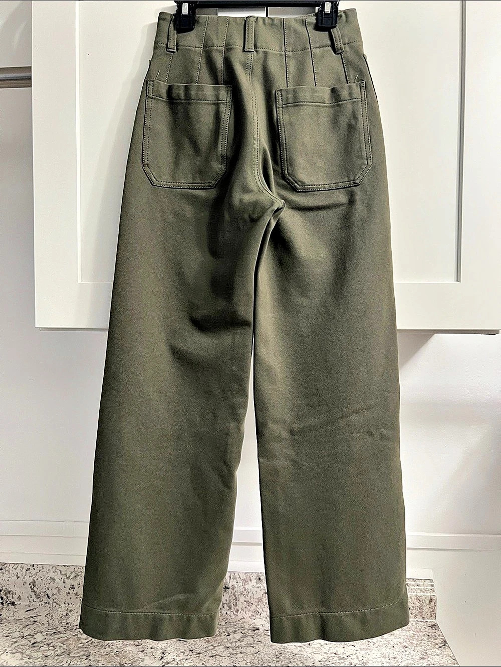 Maeve The Colette Wide Leg Pants in Green Waist 24 Like New - Picture 6 of 16